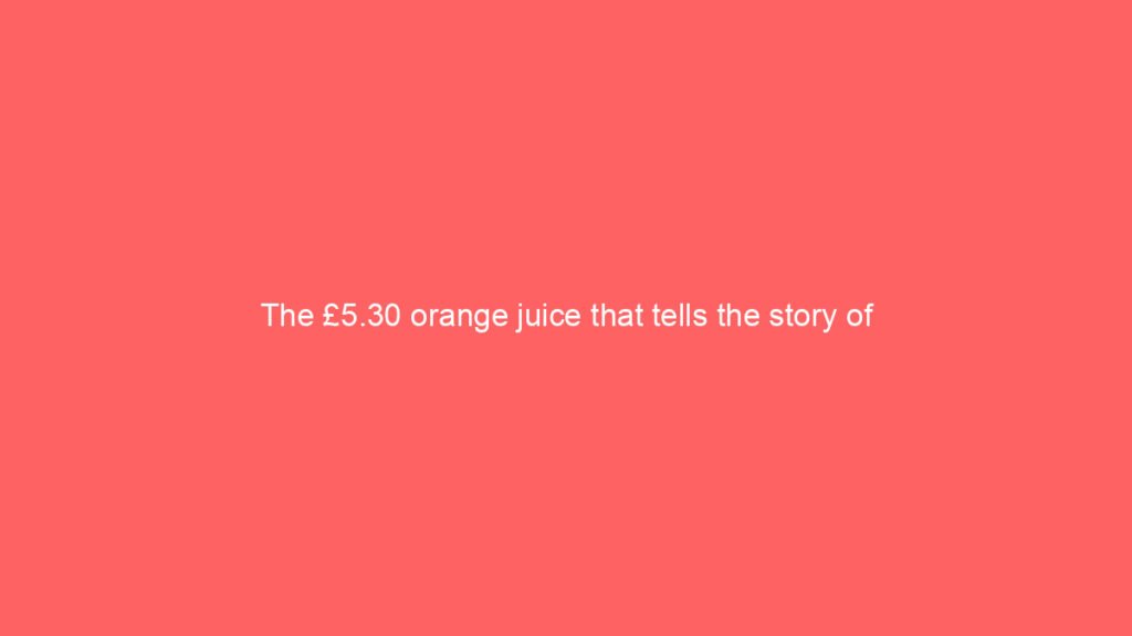 The £5.30 orange juice that tells the story of why supermarket prices are sky high